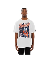 New Era Men's White Detroit Tigers Big Graphic Domestic T-Shirt