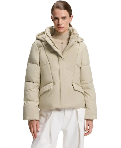Boss by Hugo Women's Hooded Piped Detail Padded Jacket
