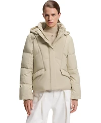 Boss by Hugo Women's Hooded Piped Detail Padded Jacket