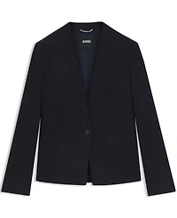 Boss by Hugo Women's Crease-Resistant Herringbone Regular-Fit Blazer