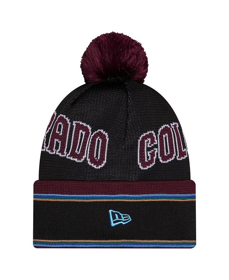 New Era Men's Black Colorado Rapids 2026 Jersey Hook Cuffed Pom Knit Hat