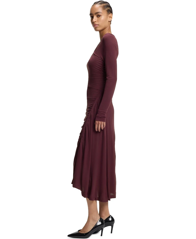 Boss by Hugo Women's Matte Jersey Gathered Detail Dress