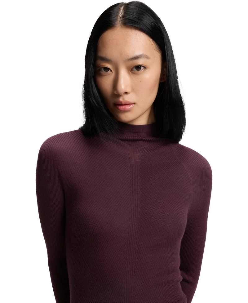 Boss by Hugo Women's Merino Wool Mock-Neck Sweater