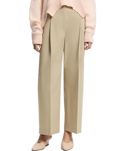 Boss by Hugo Women's Stretch Cotton Relaxed-Fit Culottes Pants