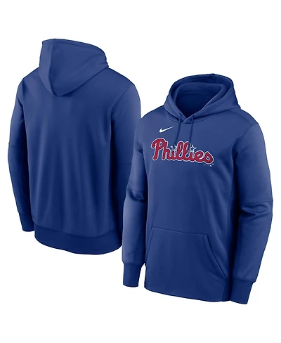 Nike Men's Royal Philadelphia Phillies Primary Wordmark Therma Hoodie