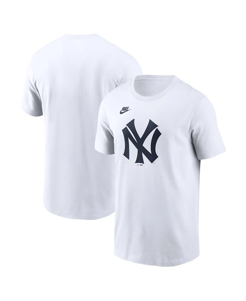 Nike Men's White New York Yankees Cooperstown Collection Logo T-Shirt
