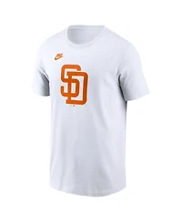 Nike Men's White San Diego Padres Cooperstown Collection Logo T-Shirt