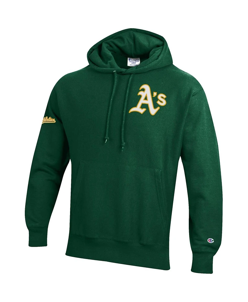 Champion Men's Green Athletics Reverse Weave Chenille Hoodie