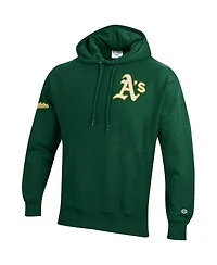 Champion Men's Green Athletics Reverse Weave Chenille Hoodie