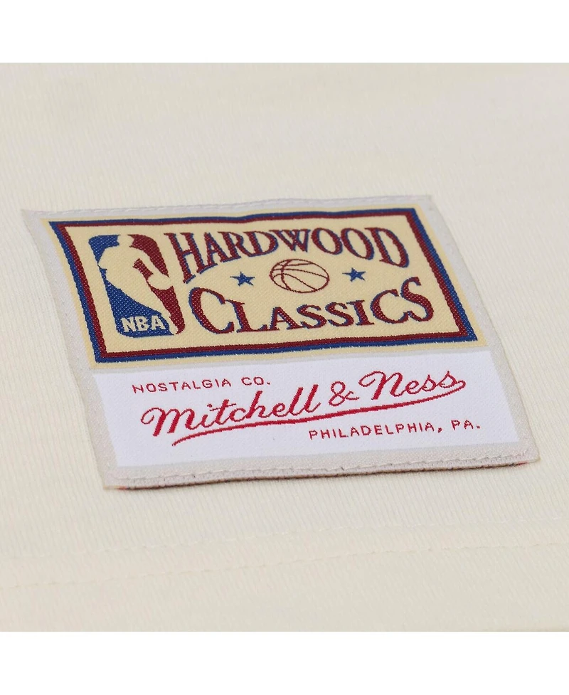 Mitchell & Ness Men's Cream Minnesota Timberwolves Hardwood Classics Chainstitch Premium T-Shirt