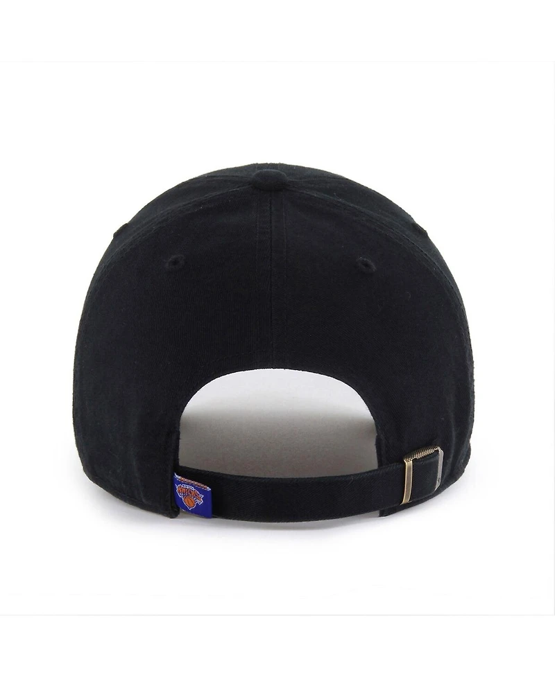 '47 Brand Men's New York Knicks Black on Black Clean Up Adjustable Hat