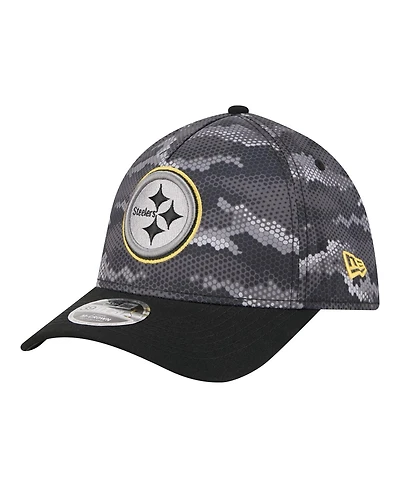 New Era Men's Black Pittsburgh Steelers Camo A-Frame 39THIRTY Flex Hat