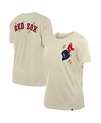 New Era Women's Cream Boston Red Sox Stars Cap T-Shirt