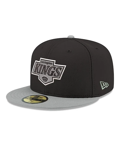 New Era Men's Black Los Angeles Kings Core Logo Two-Tone 59FIFTY Fitted Hat