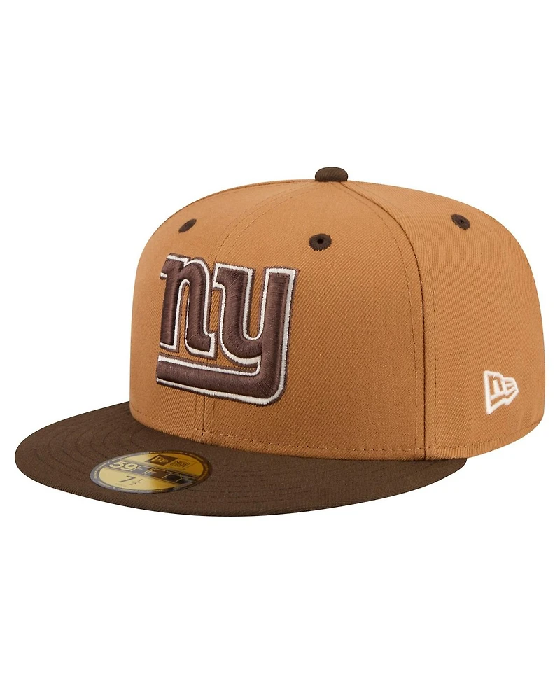 New Era Men's Light Brown/Dark Brown York Giants Two-Tone Walnut 59FIFTY Fitted Hat