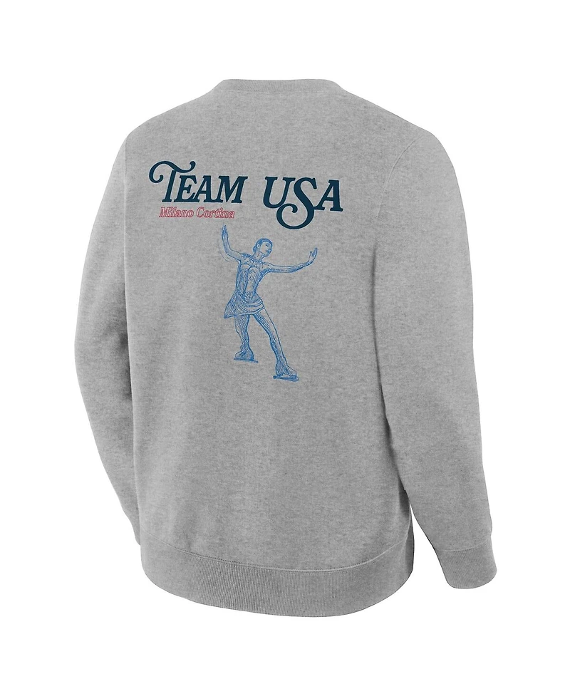 Fanatics Men's Heather Gray Team Usa Milano Cortina 2026 Winter Olympics Figure Skating Sweatshirt