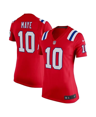 Nike Women's Drake Maye Red New England Patriots Alternate Game Jersey