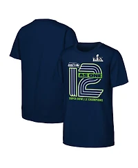 Fanatics Big Boys and Girls College Navy Seattle Seahawks Super Bowl Lx Champions Hometown Collection T-Shirt