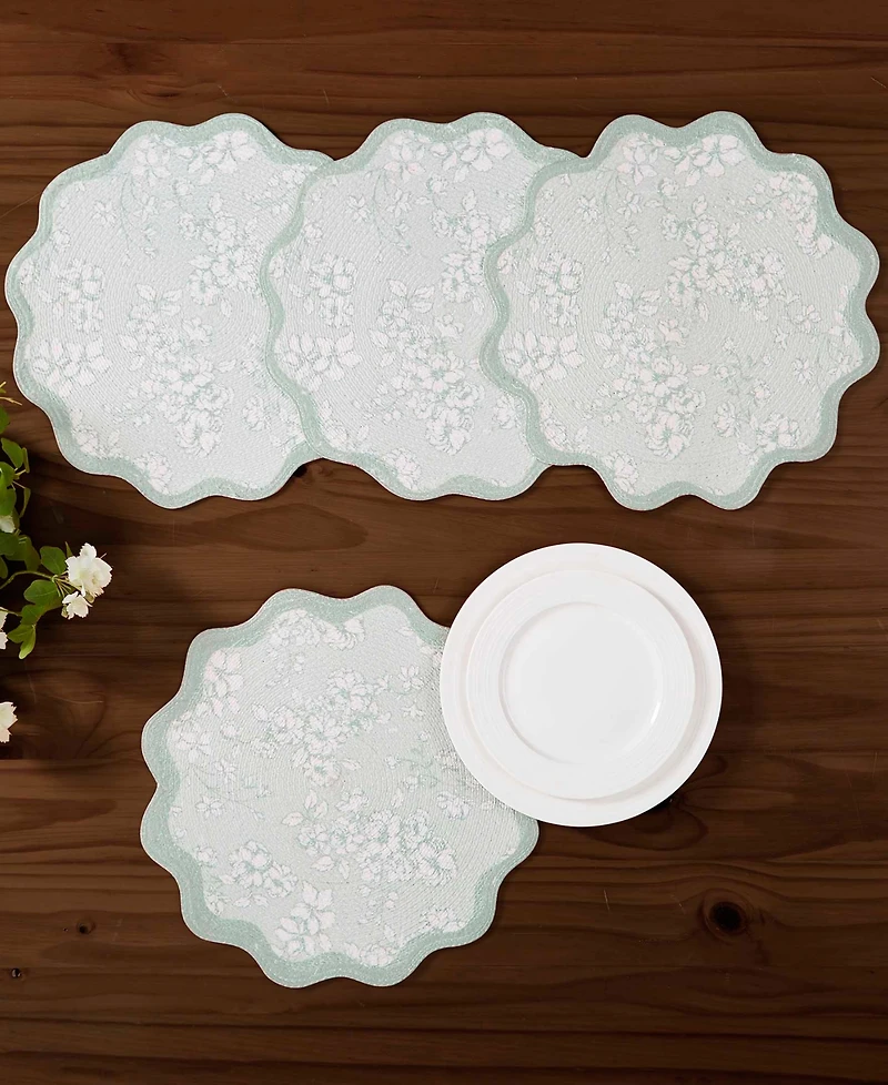 Avanti Provence Woven Braided Round Placemats, Set of 4