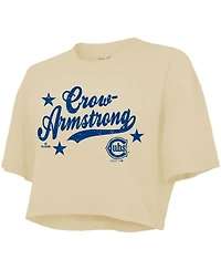 Majestic Threads Women's Pete Crow-Armstrong Cream Chicago Cubs Boxy Crop Top