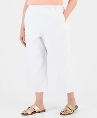Style & Co Plus Pull-On Cropped Wide-Leg Pants, Macy's Exclusive