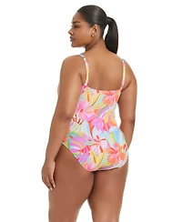 Bleu by Rod Beattie Plus Bellissimo Scoop Neck One Piece Swimsuit