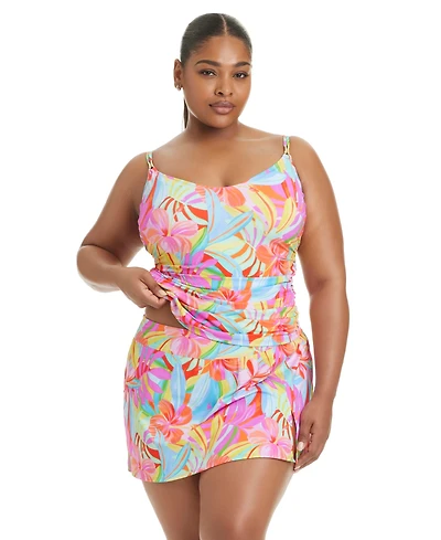 Bleu by Rod Beattie Plus Bellissimo V-Neck Tankini Swim Top