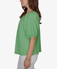Ruby Rd. Petite Textured Convertible Knit Top