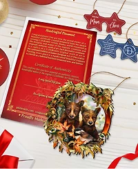 Designocracy Simple Joys Black Bear Cubs Bees Holiday Ornaments, Set of 2