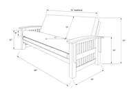 Kodiak Washington Frame-Rustic Walnut Finish-Linen Cocoa Mattress