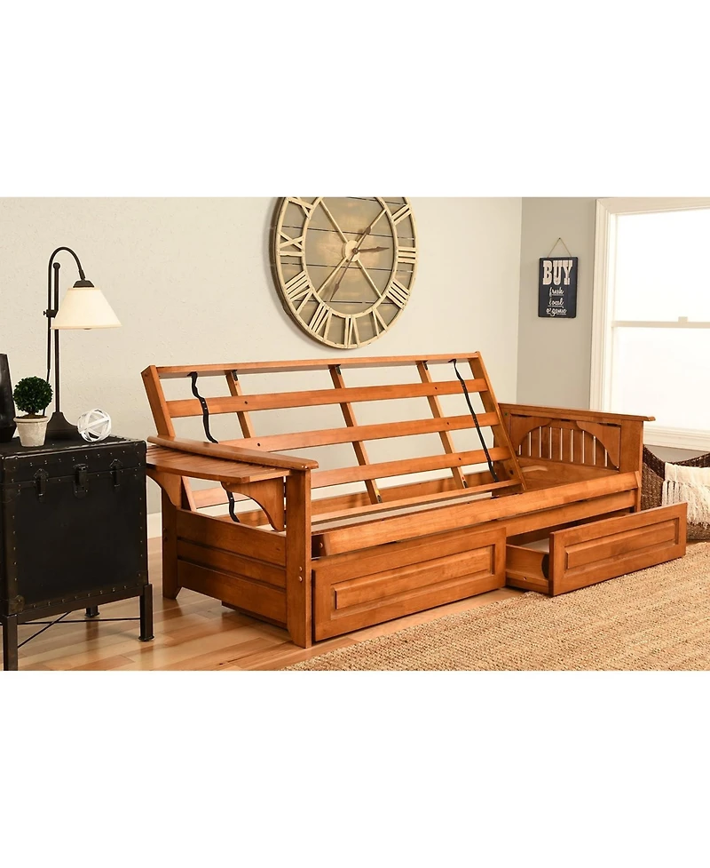 Kodiak Phoenix Frame with Suede Peat Mattress and Storage Drawers