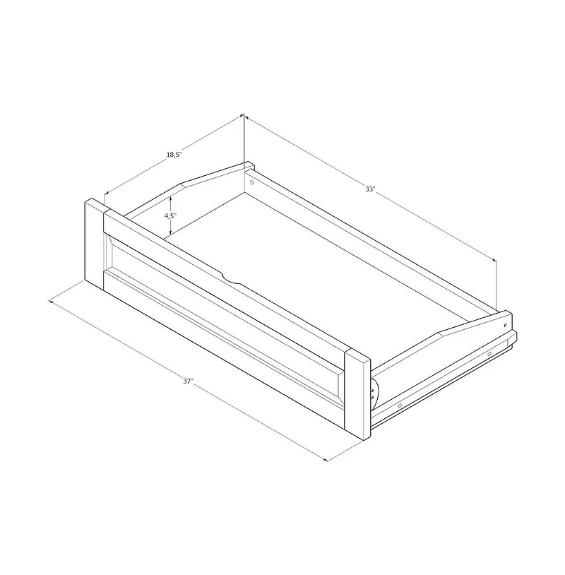 Kodiak Phoenix Frame/Antique White Finish/Canadian Mattress/Storage Drawers