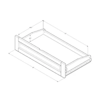 Kodiak Phoenix Frame/Antique White Finish/Canadian Mattress/Storage Drawers
