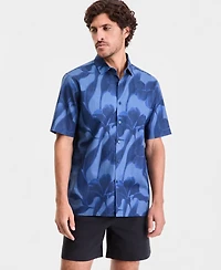 Alfani Men's Short-Sleeve Shadow Floral Shirt, Macy's Exclusive