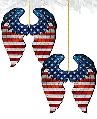 Designocracy Usa Wings Butterfly Ornaments, Set of 2