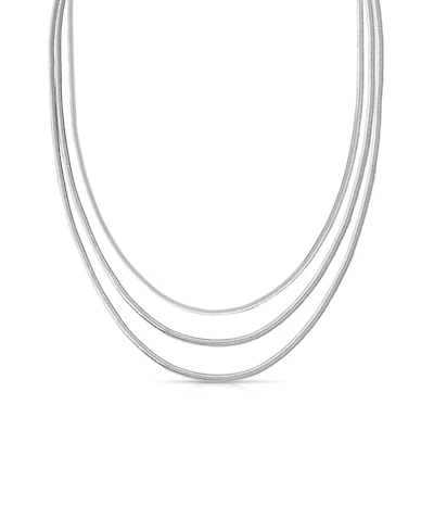 Ettika Triple Snake Chain Layered Necklace