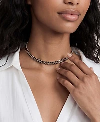Ettika Two Rows of Crystal Sparkle Choker Necklace