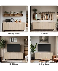 logicfox Modern Scandinavian Storage Sideboard Buffet File Cabinet , 68 inch