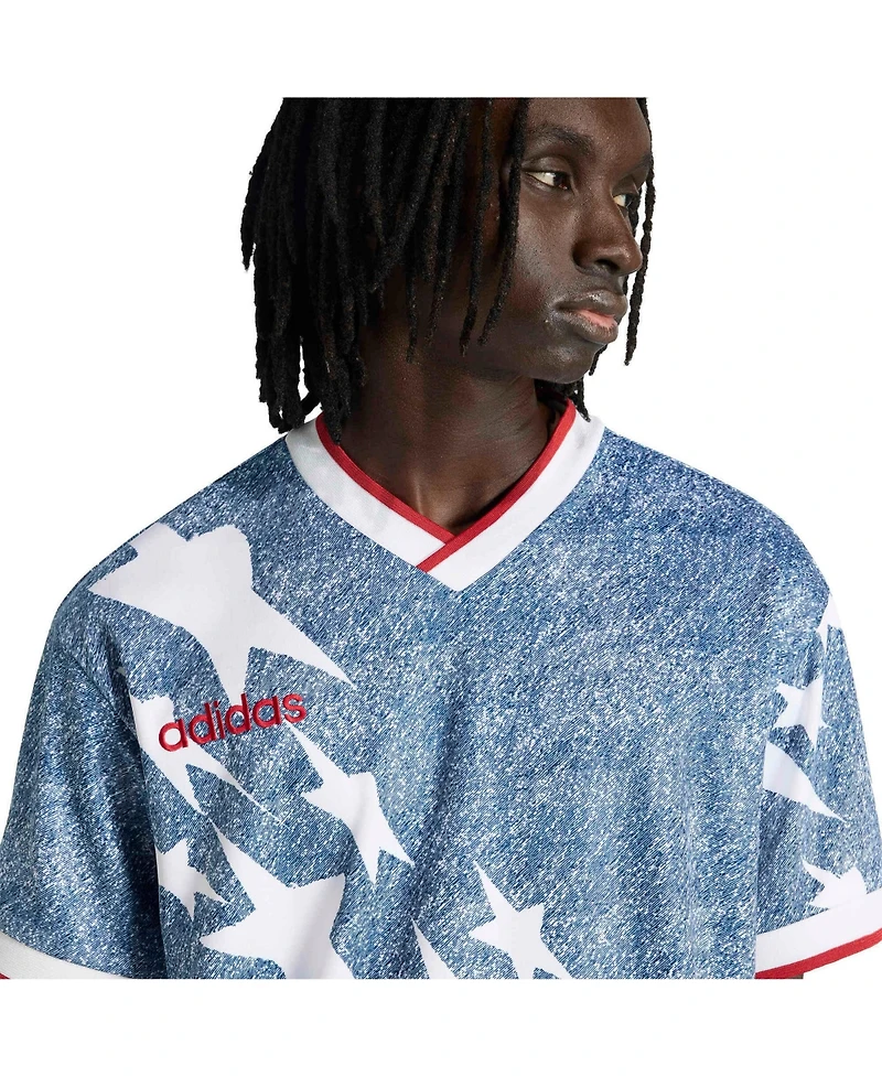 Adidas Men's Blue Usa Soccer 1994 Denim Graphic Fashion Jersey