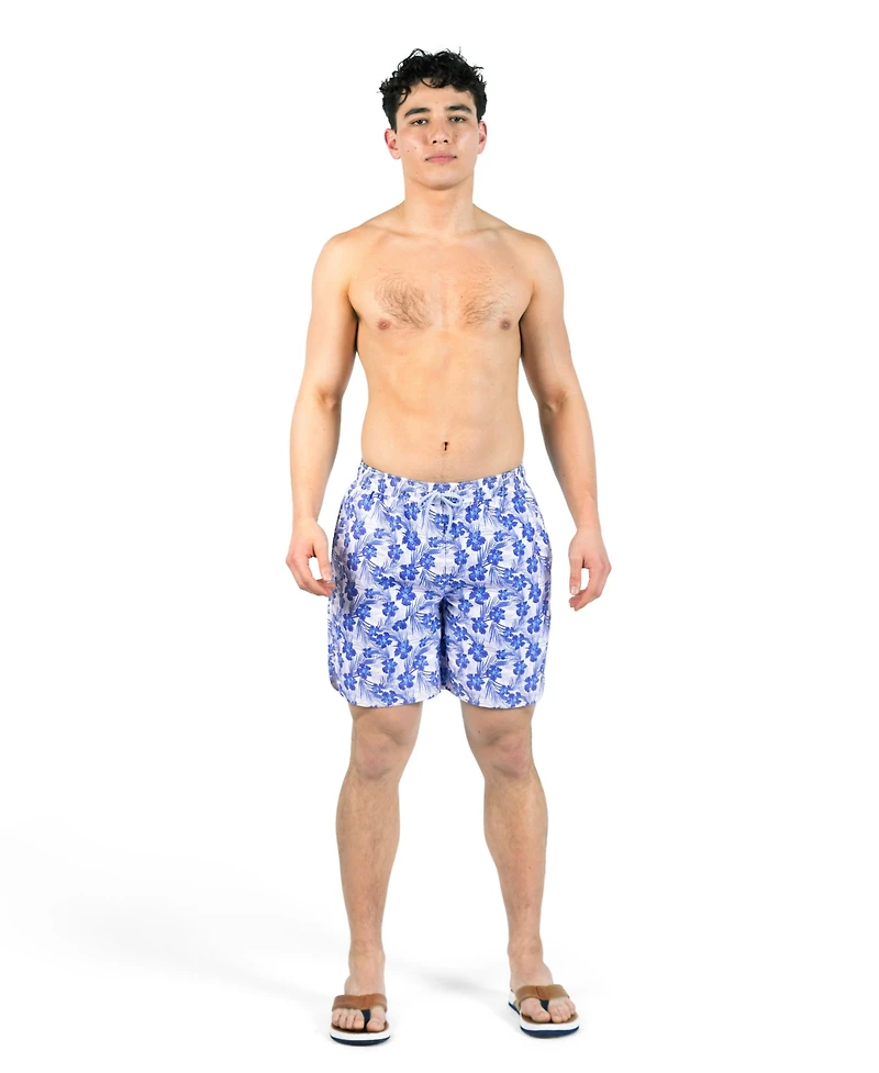 Tailorbyrd Men's Hibiscus Printed Swim Shorts