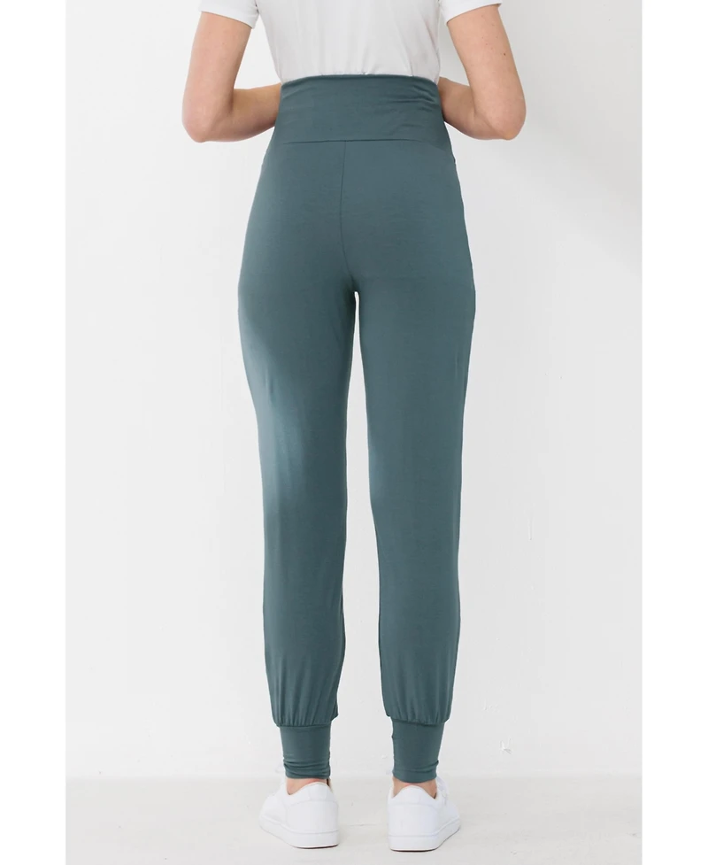 Hello Miz Maternity Over-the-Belly Pull-On Joggers With Side Pockets