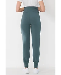 Hello Miz Maternity Over-the-Belly Pull-On Joggers With Side Pockets