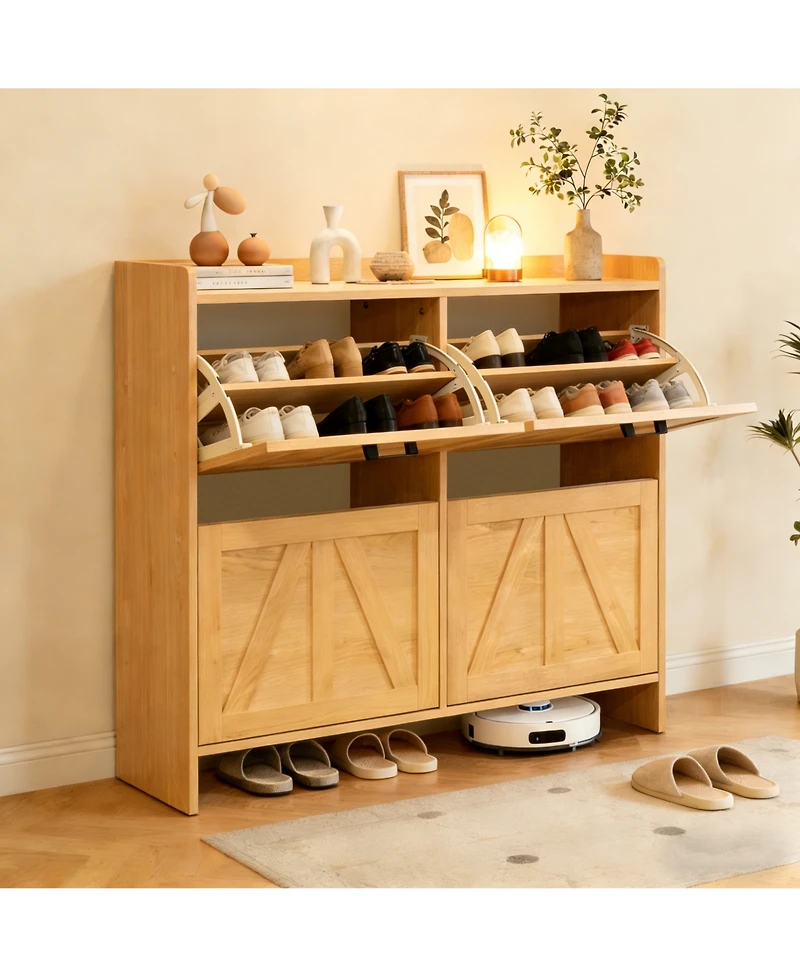 Rainsken Modern Farmhouse Shoe Cabinet
