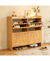 Rainsken Modern Farmhouse Shoe Cabinet