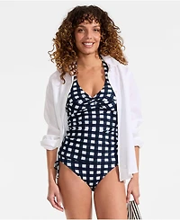 Lands' End Women's Pique High Waisted Adjustable Bikini Bottoms