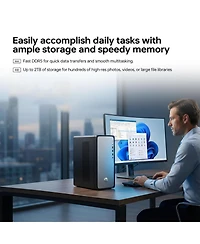 Hp OmniDesk Tower Desktop Intel Core i7 16GB Ram Intel Uhd Graphics 512GB Ssd Storage Windows 11 Pro - Black
