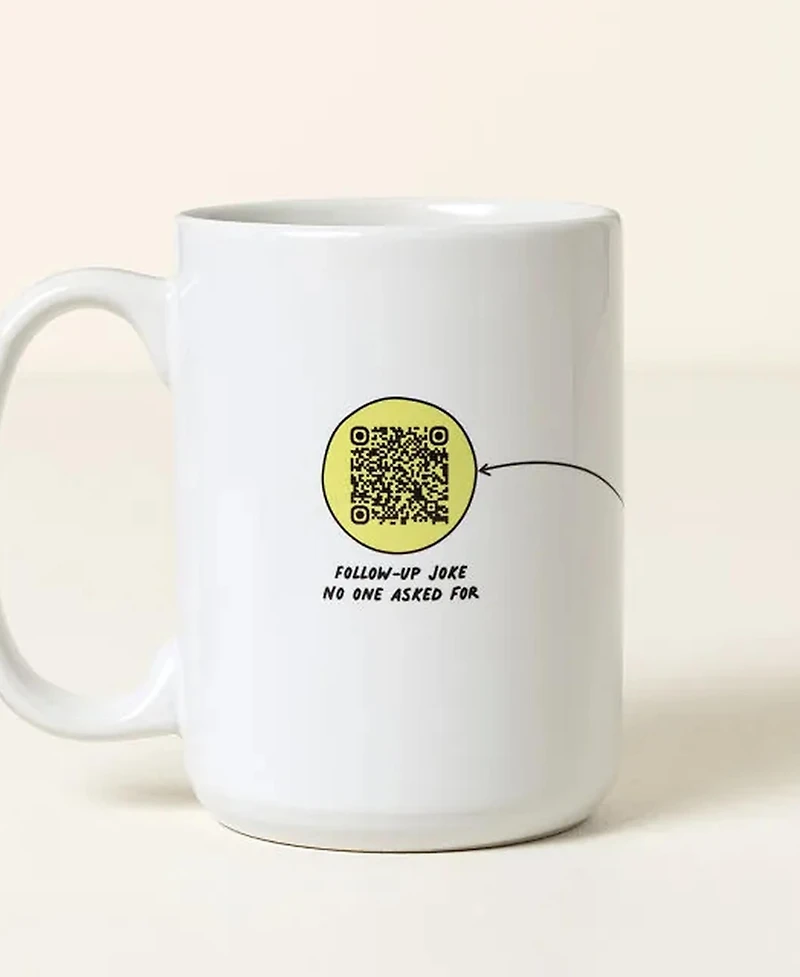 Uncommon Goods Dad Joke Every Day Interactive Qr Mug, 15 Oz