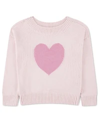 abercrombie kids Girls' Heart Oversized Long-Sleeve Sweater