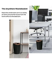 Home Zone Living 2-Pack 2 Gallon Small Round Trash Cans with Open Top