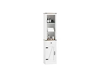 Slickblue 68 Inch Tall Bathroom Cabinet with Barn Door and Drawer